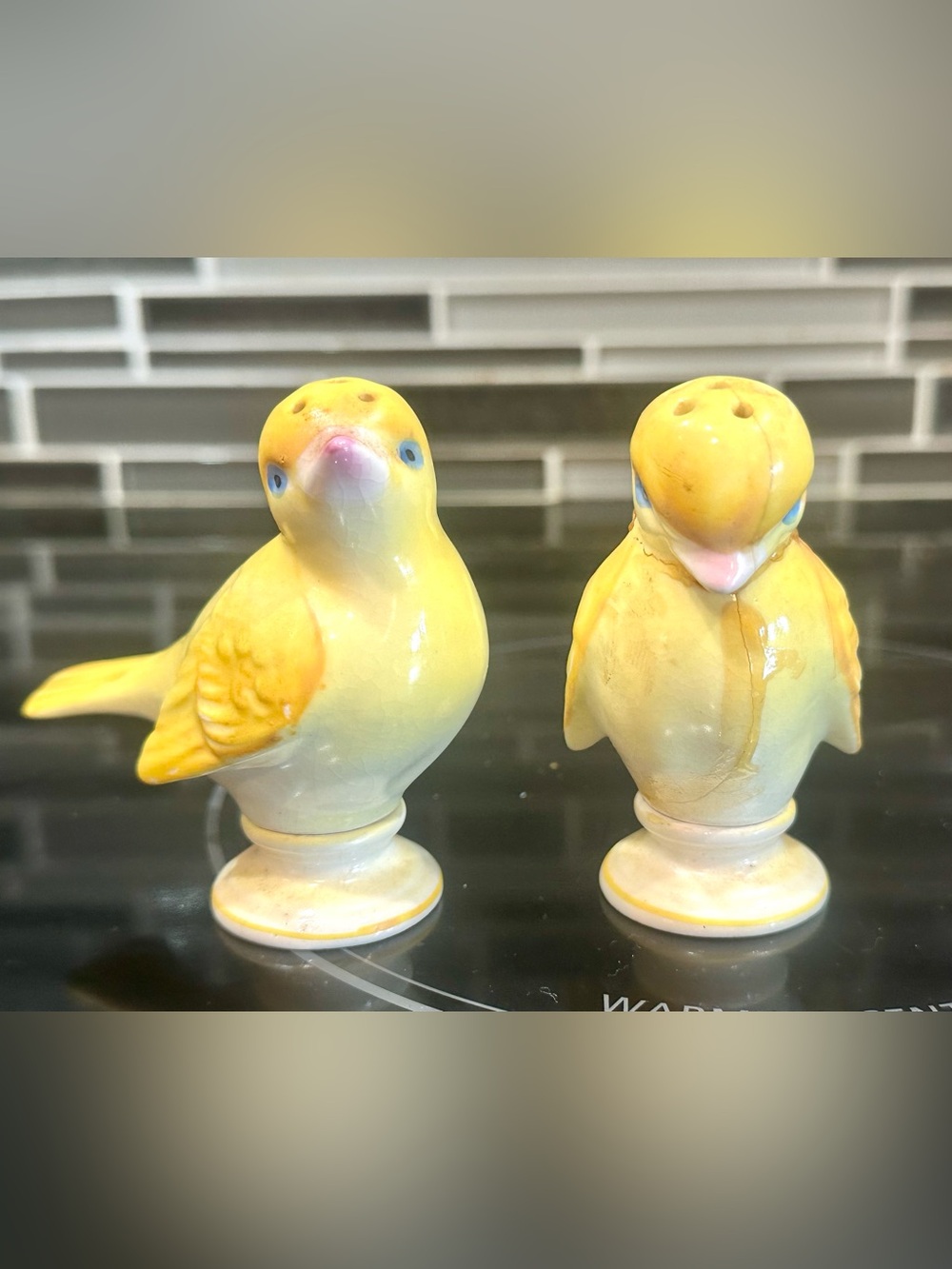 VTG MCM NIPPON YOKO BOEKI Carney Yellow Bird  Salt & Pepper Shakers